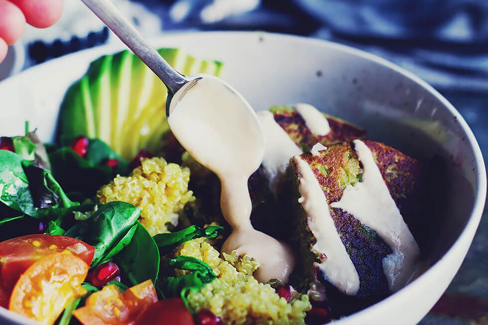 Vegetariska biffar med quinoa